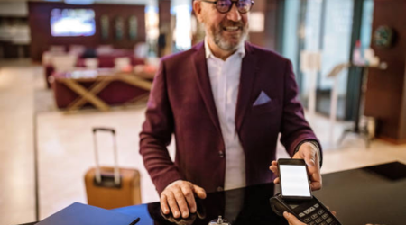 Contactless check-in kiosk