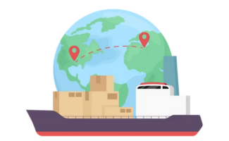 Freight shipping illustration