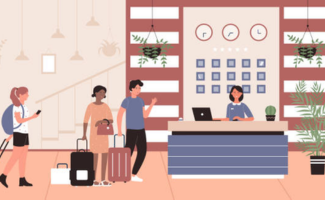 Hospitality hotels illustration