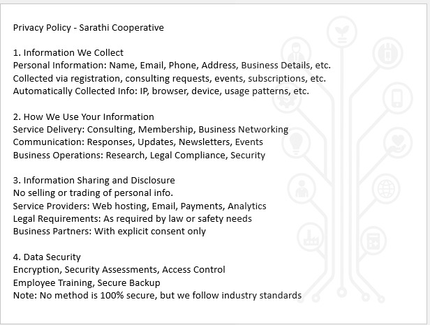 Sarathi Cooperative Privacy Policy